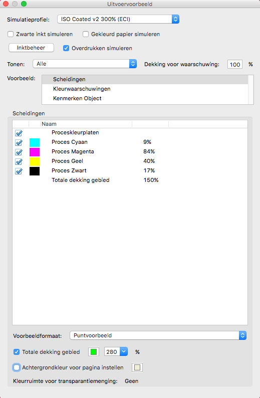 100% zwart controleren in Adobe Acrobat
