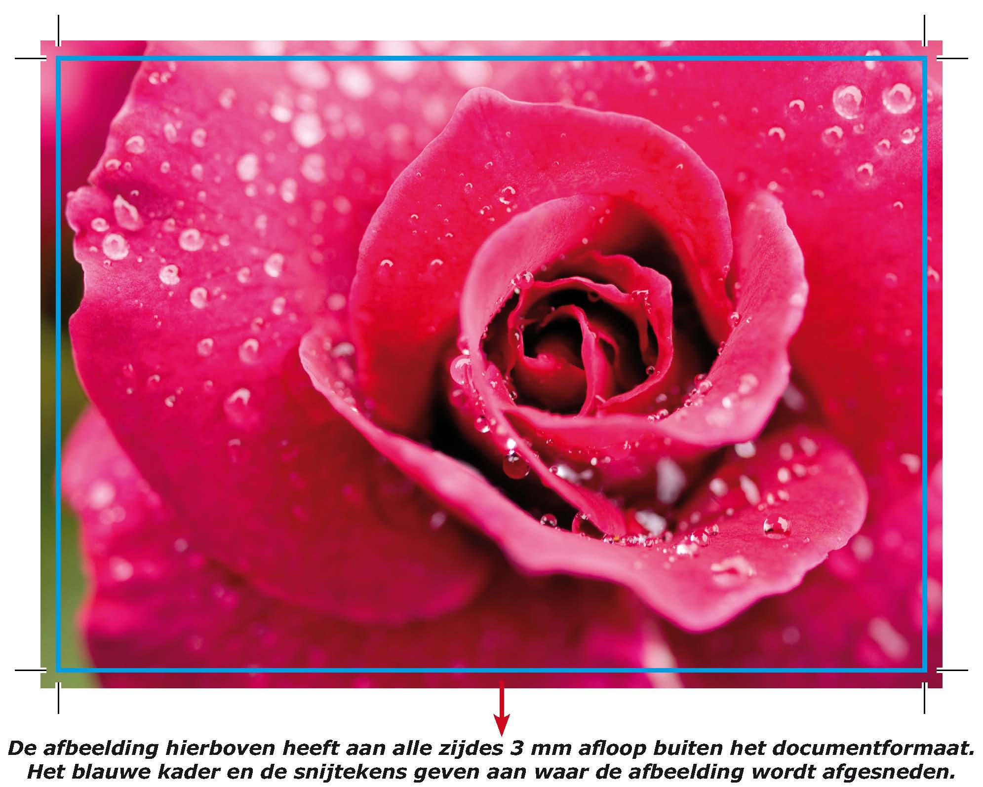 3 mm afloop voorbeeld